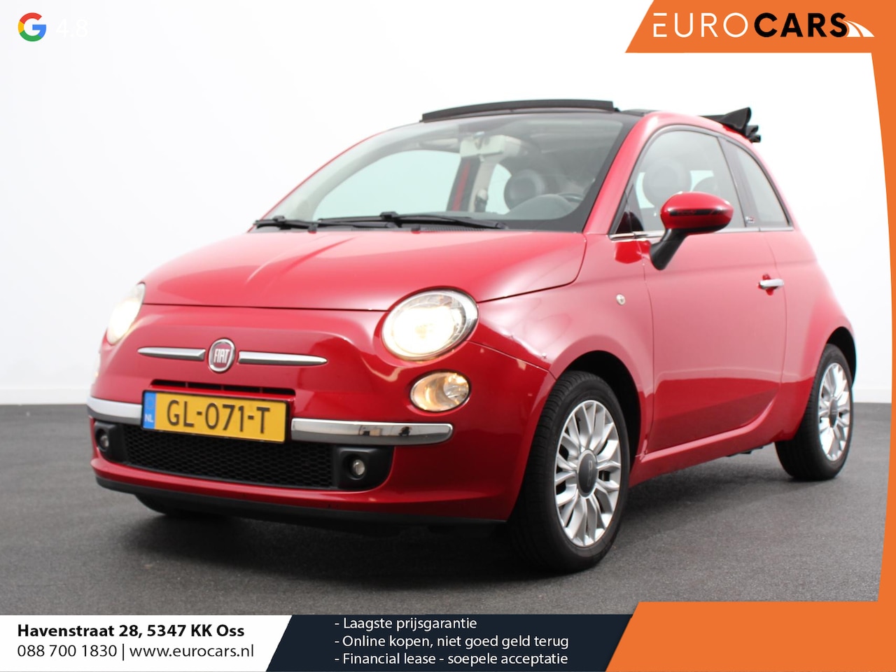 Fiat 500 C - 0.9 TwinAir Turbo Lounge Climate Control Lichtmetalen Velgen - AutoWereld.nl