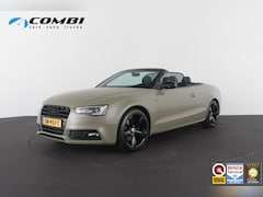 Audi A5 Cabriolet - 1.8 TFSI S line > 177pk/Cabrio/Dark Green&black/Sportstoelen verwarmbaar