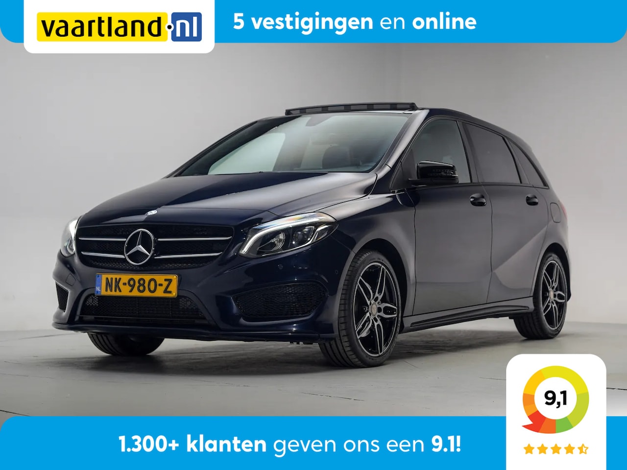Mercedes-Benz B-klasse - 180 AMG Line Aut. [ Panoramadak Led Half-Leder ] - AutoWereld.nl