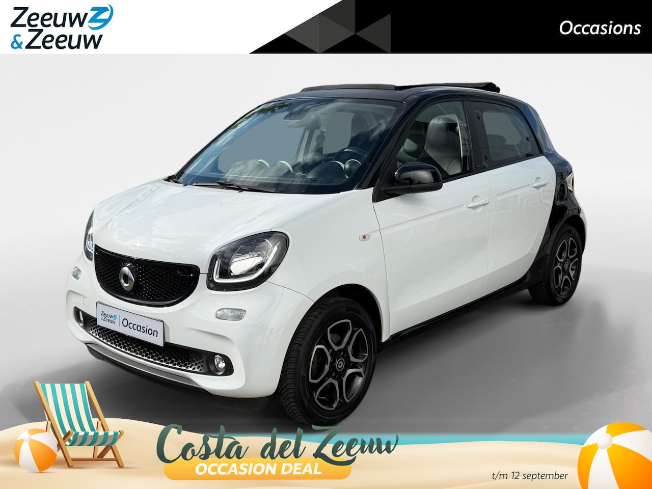 Smart Forfour - 1.0 Turbo Prime | Zeer nette auto | Open dak | Climate Control | Achteruitrijcamera | Navi - AutoWereld.nl