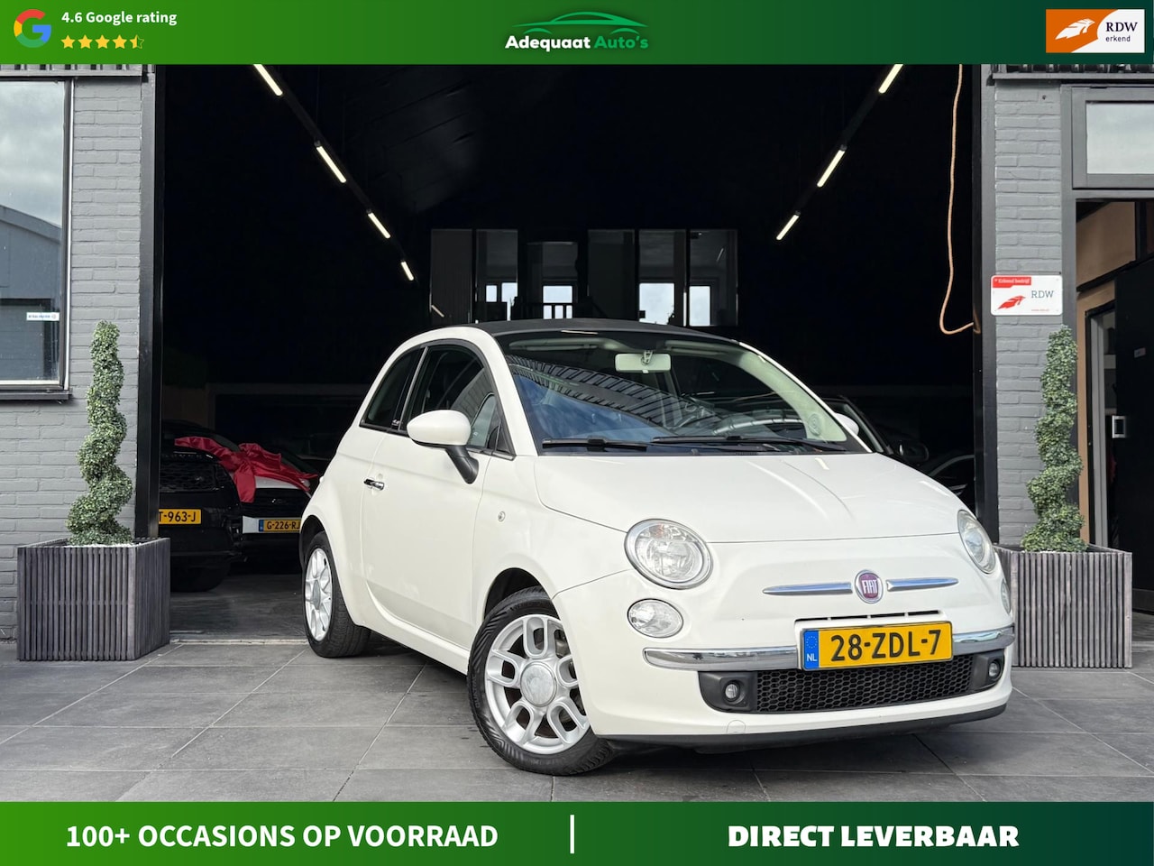 Fiat 500 C - 0.9 TwinAir Lounge|Airco|El Pakket|PDC|Cabrio|APK - AutoWereld.nl