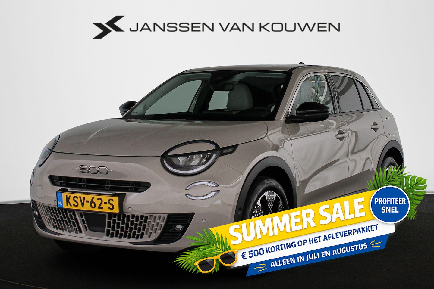 Fiat 600 - 1.2 Hybrid La Prima Leder Stoelverwarming Massage Keyless - AutoWereld.nl