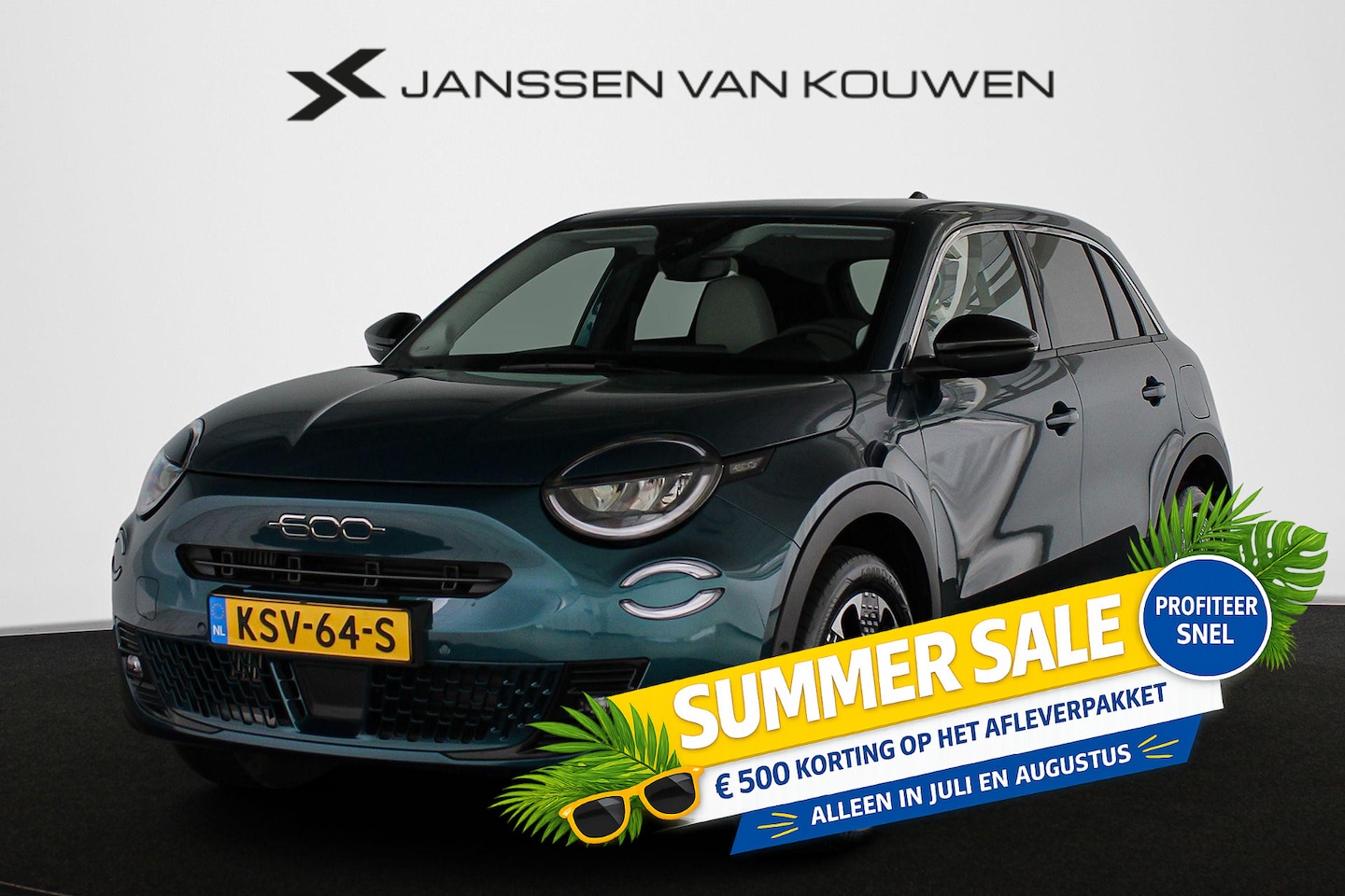 Fiat 600 - 1.2 Hybrid La Prima Leder Stoelverwarming Massage Keyless - AutoWereld.nl
