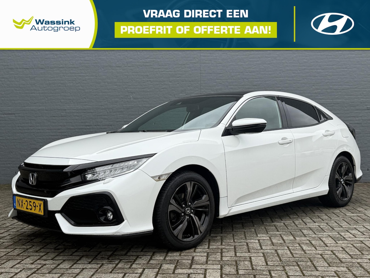 Honda Civic - 1.0 i-VTEC Executive | Stoelverwarming | Panoramadak | Adaptive Cruise controle | Lichtmet - AutoWereld.nl