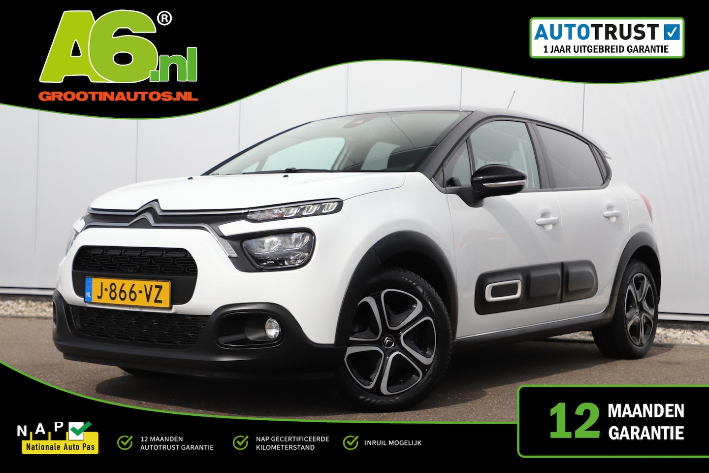 Citroën C3 - 1.2 PureTech Feel Navigatie Carplay Android Climate Cruise Control Rijstrooksensor Parkeer - AutoWereld.nl