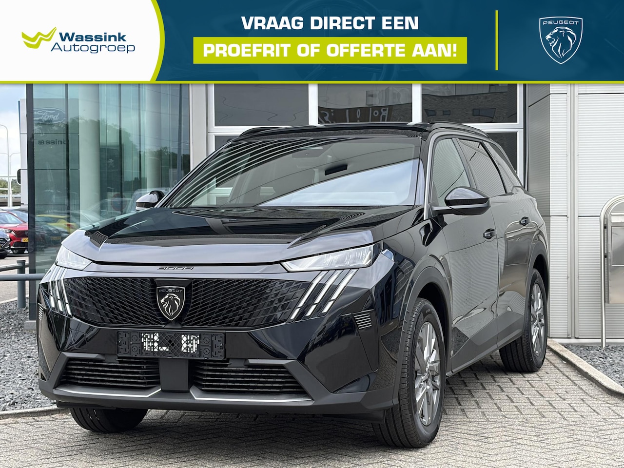 Peugeot 5008 - 1.6 Plug-in Hybrid 195 Allure | Panoramic Navigation Pack | Seat Pack | Glanzend zwarte da - AutoWereld.nl