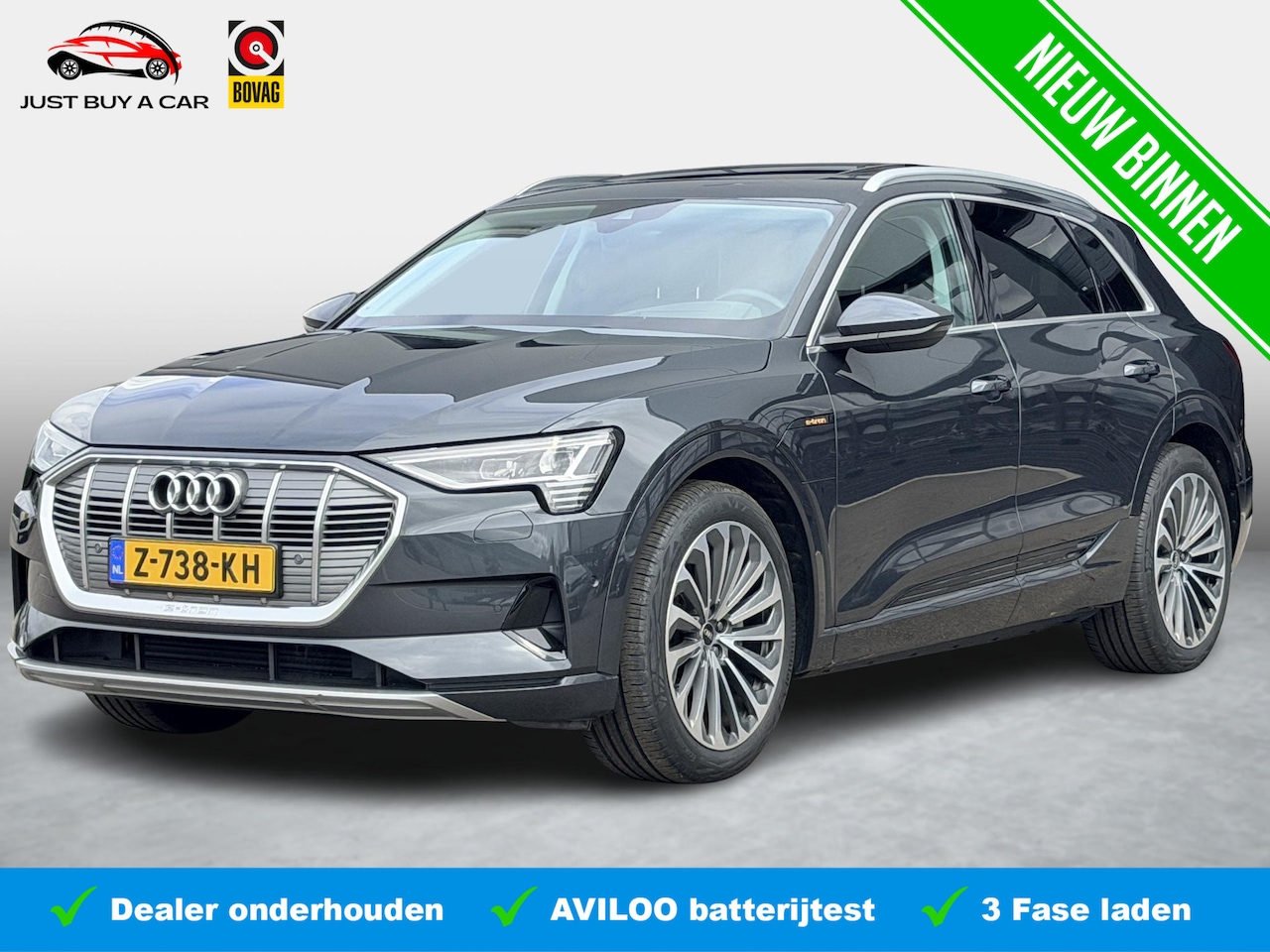 Audi e-tron - 50 quattro Business edition Plus 71 kWh SoH 93,8% / Trekhaak / Warmtepomp / 3 Fase / 1e Ei - AutoWereld.nl