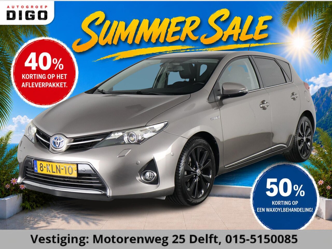 Toyota Auris - 1.8 HYBRID LEASE PRO PANORAMADAK NAVI LEDER STOEL VERWARMING . CRUISE CONTROL . - AutoWereld.nl