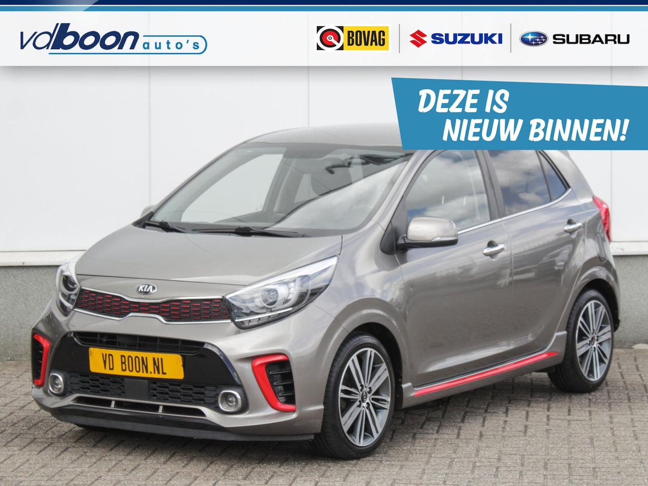 Kia Picanto - 1.2 CVVT GT-Line | Navi | Leder | Cruise | Clima | Lm-Velgen - AutoWereld.nl