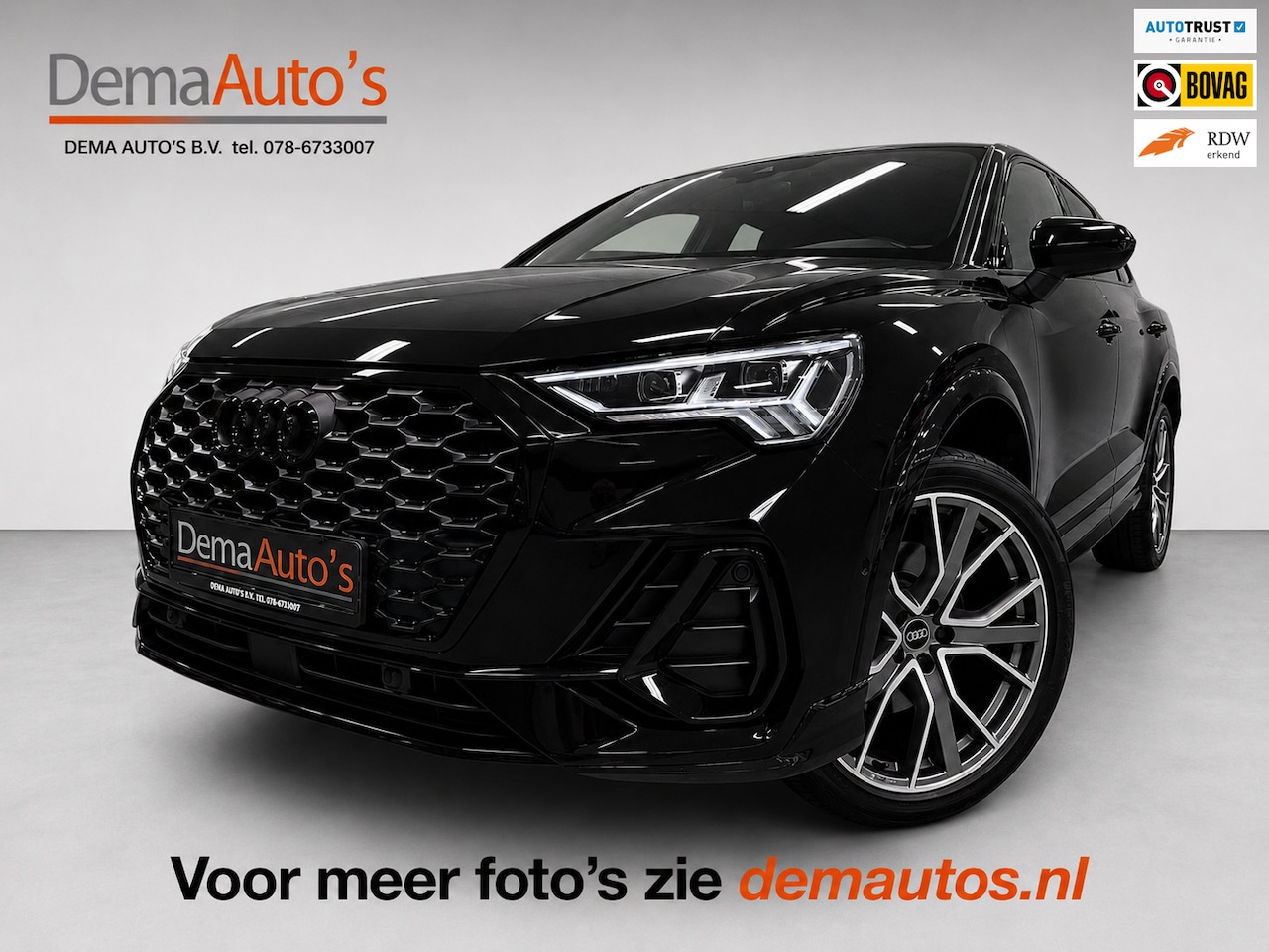 Audi Q3 Sportback - 45 TFSI e 3X S-LINE BLACKLINE 20'' PANO/LEDER/SFEERVERL/E-STOELEN/SONOS/CAM/ADAPT-CR/// - AutoWereld.nl