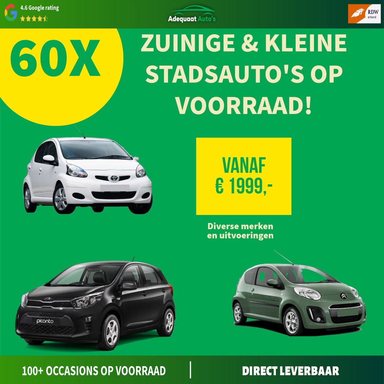 Kia Picanto - 60 kleine auto’s op voorraad zie beschrijving - AutoWereld.nl