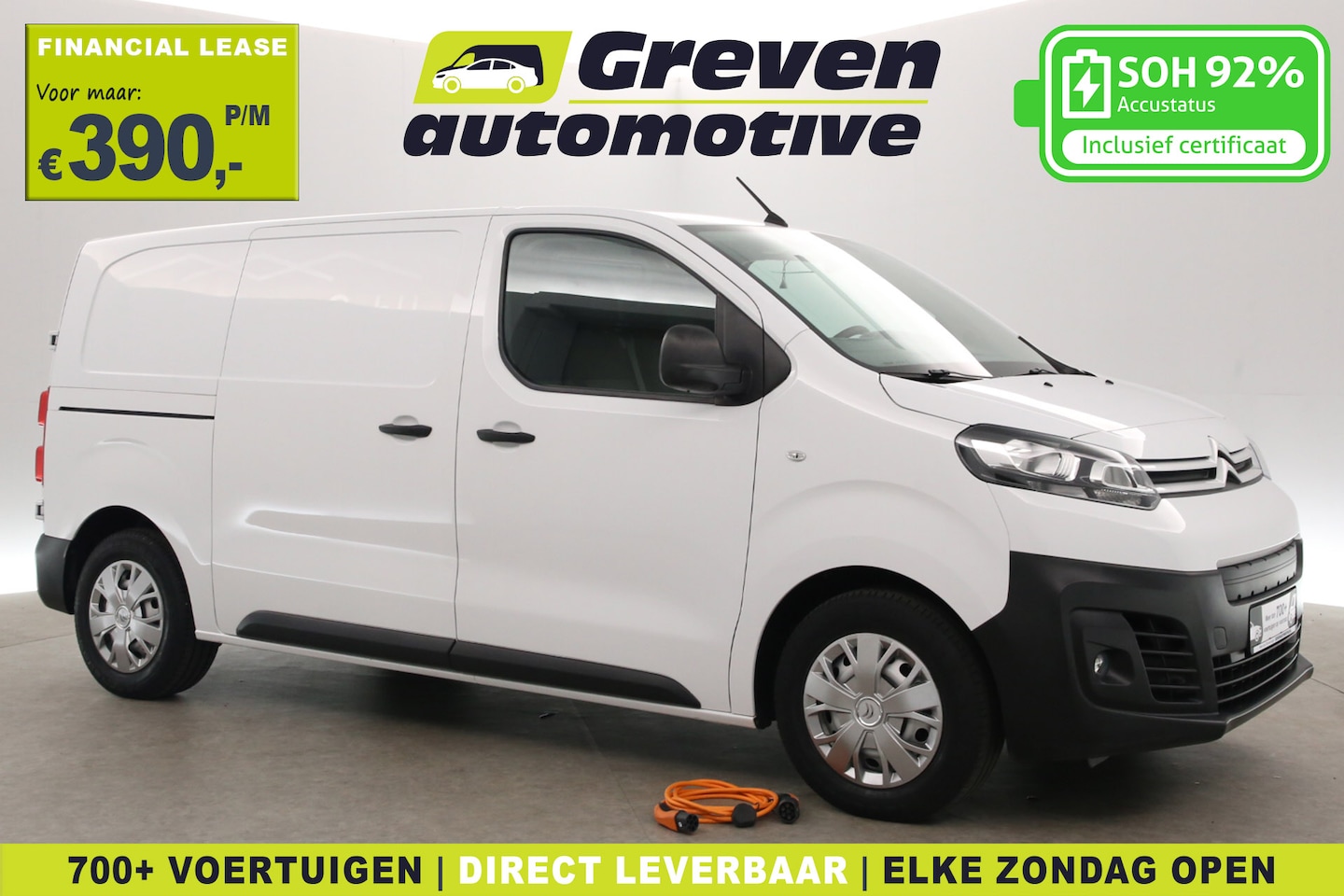 Opel Vivaro-e - Citroën e-Jumpy L2H1 75 kWh | Snelladen | SOH 92% | Airco | Cruise | Carplay | 3 Zits - AutoWereld.nl