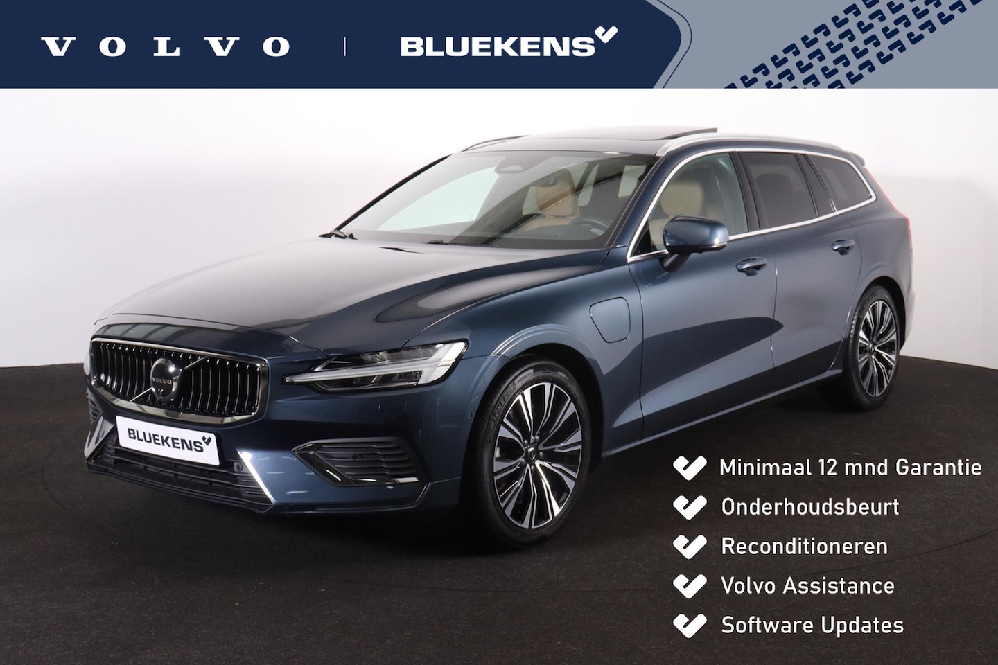Volvo V60 - T6 Recharge AWD Ultimate Bright - Panorama/schuifdak - IntelliSafe Assist & Surround - 360 - AutoWereld.nl