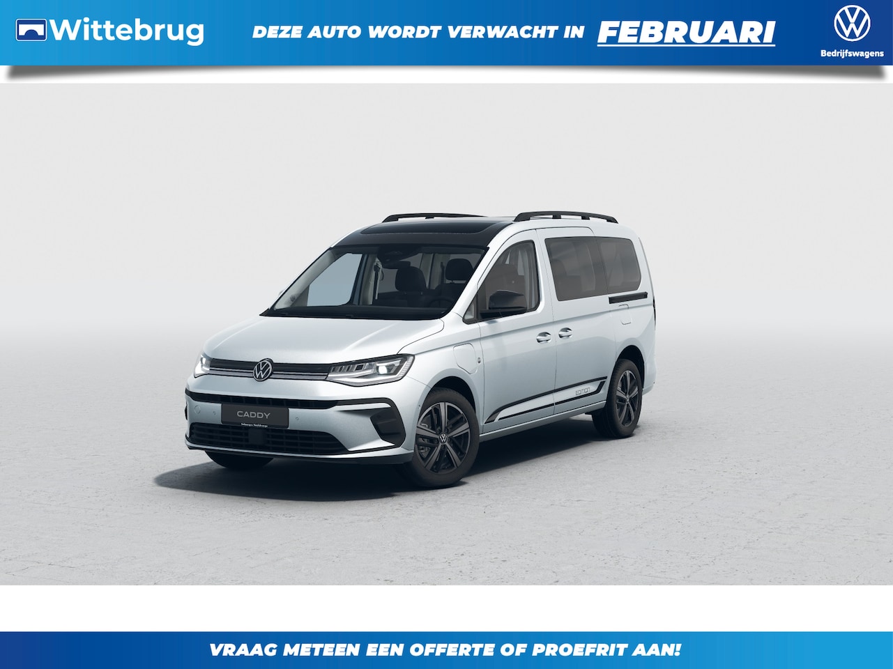 Volkswagen Caddy Maxi - 1.5 TSI Hybride First Edition 7 zitter (panodak, trekhaak, stoelverwarming, etc) - AutoWereld.nl