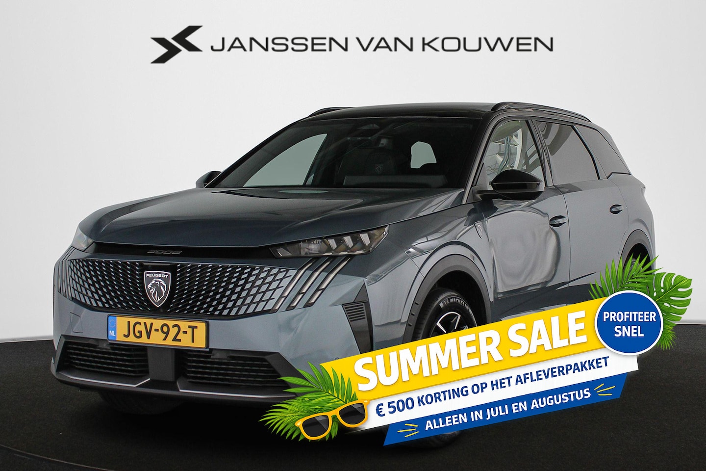 Peugeot 5008 - 1.2 Hybrid 145 GT 7p 360-Camera Stoelverwarming Keyless Apple CarPlay - AutoWereld.nl
