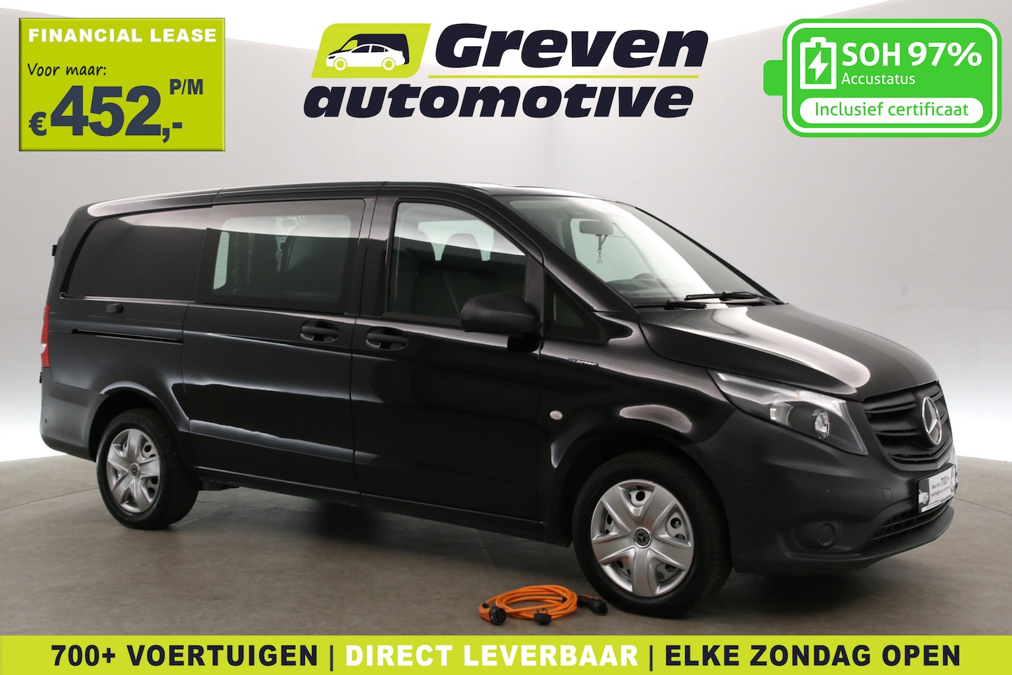 Mercedes-Benz eVito - 112 66 kWh Lang | Snelladen | SOH 97% | Airco | Cruise | Camera | Carplay | 3 Zits | Navi - AutoWereld.nl