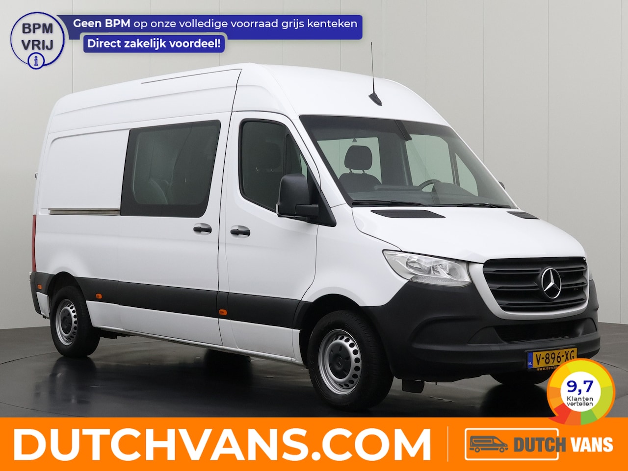 Mercedes-Benz Sprinter - 314CDI Automaat L2H2 Dubbele Cabine | Kastinrichting | Multimedia | Camera | Airco | Cruis - AutoWereld.nl