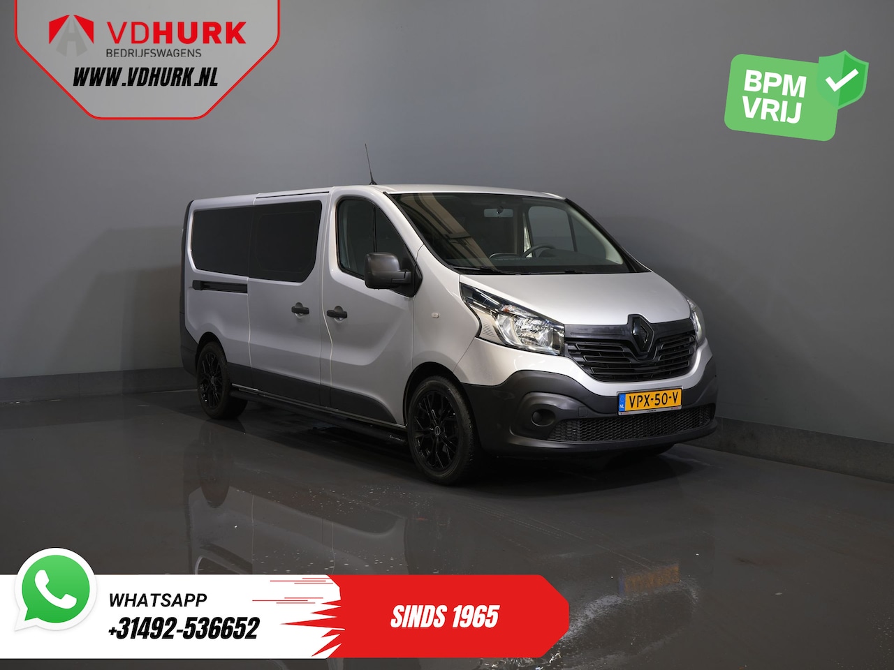 Renault Trafic - 1.6 dCi L2 DC Dubbel Cabine Euro 6/ Cruise/ Navi/ LMV/ Airco/ PDC/ Sidebars/ Keyless - AutoWereld.nl