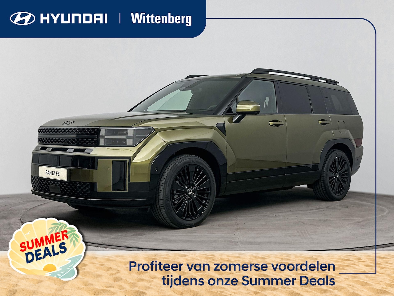 Hyundai Santa Fe - 1.6 T-GDI PHEV Black Line 4WD 6p 6-PERSOONS UITVOERING | ZWART ACCENTEN | - AutoWereld.nl