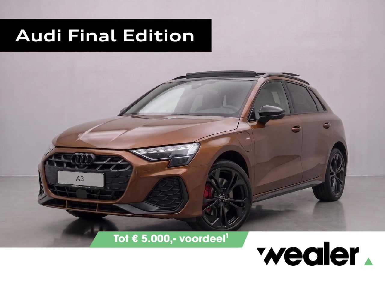 Audi A3 Sportback - S edition Competition 45 TFSI e 200 kW / 272 PK | Ipanemabraun Audi Exclusive | Panoramada - AutoWereld.nl