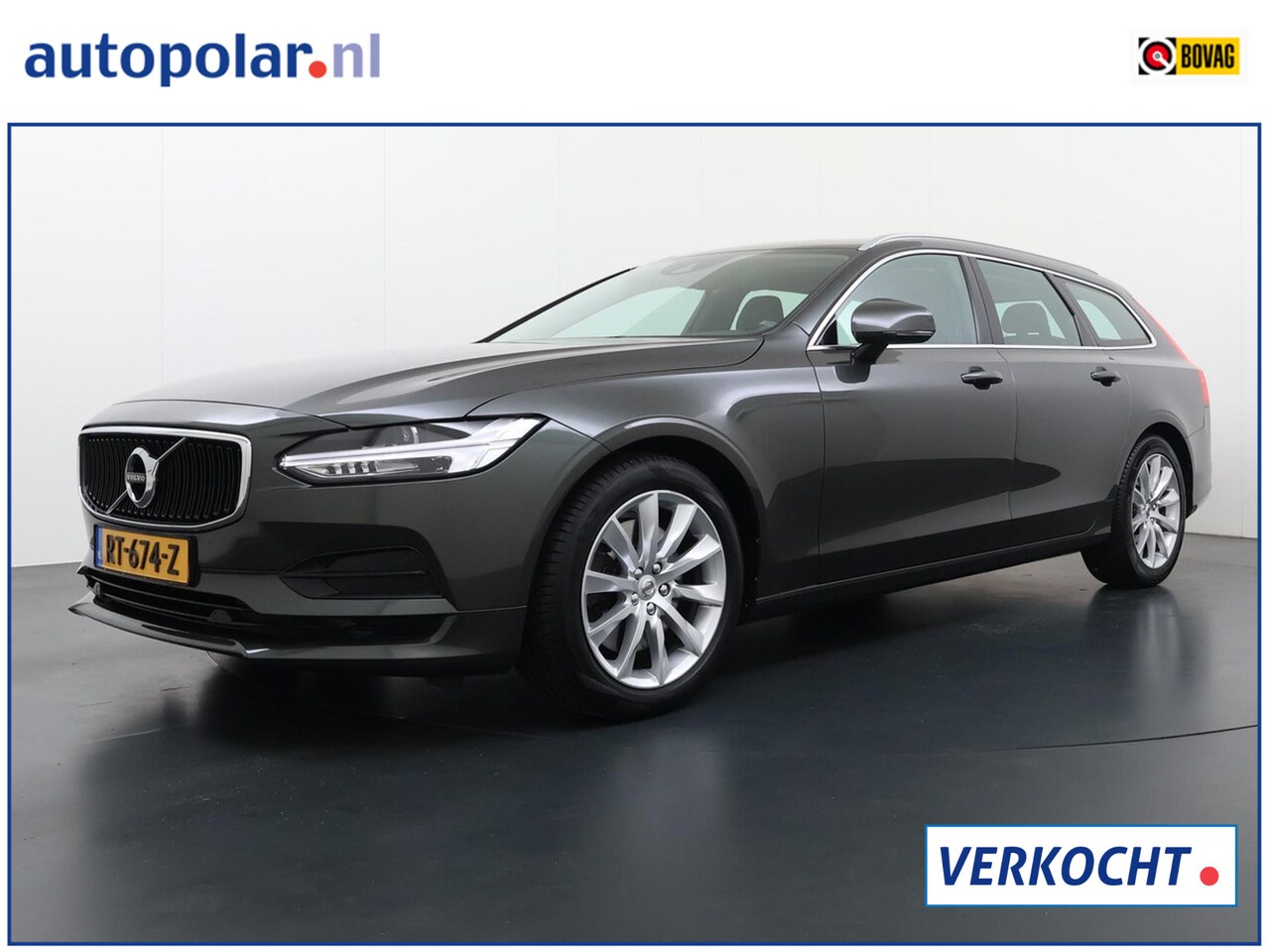 Volvo V90 - 2.0 T5 90th Anniversary Edition Leder/ACC/BLIS/Carplay etc. Distributieriem vervangen! - AutoWereld.nl