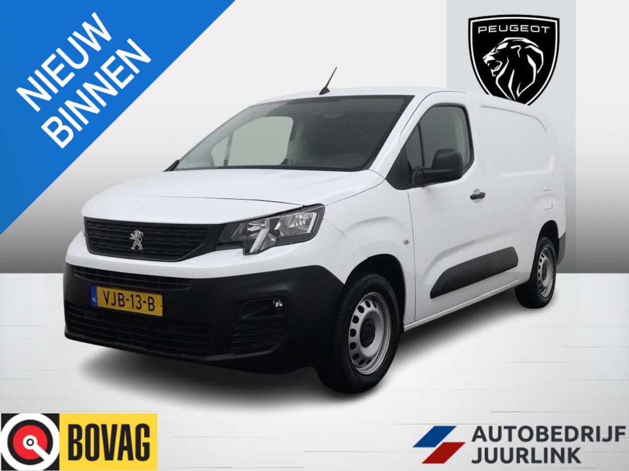 Peugeot Partner - 1.5 BlueHDI Premium Long L2 3P Nav/Cruise/Pdc Betimmering/CarPlay/Airco - AutoWereld.nl