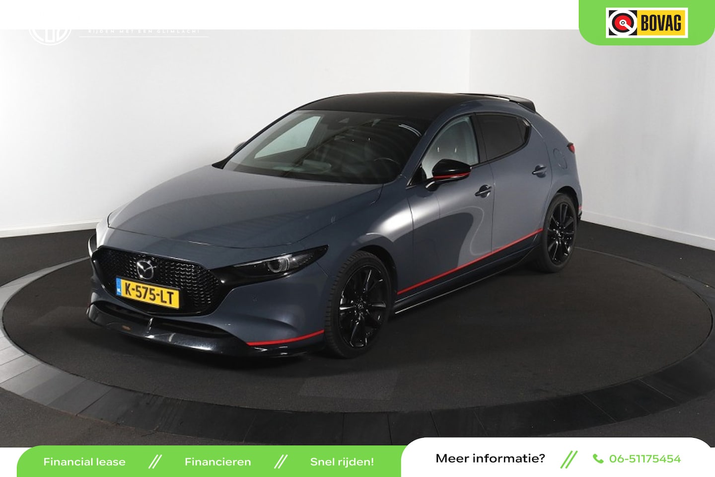 Mazda 3 - 2.0 e-SkyActiv-X M Hybrid 180 Luxury - Aeropakket - Leder- Navi - Camera - Org.NL - AutoWereld.nl