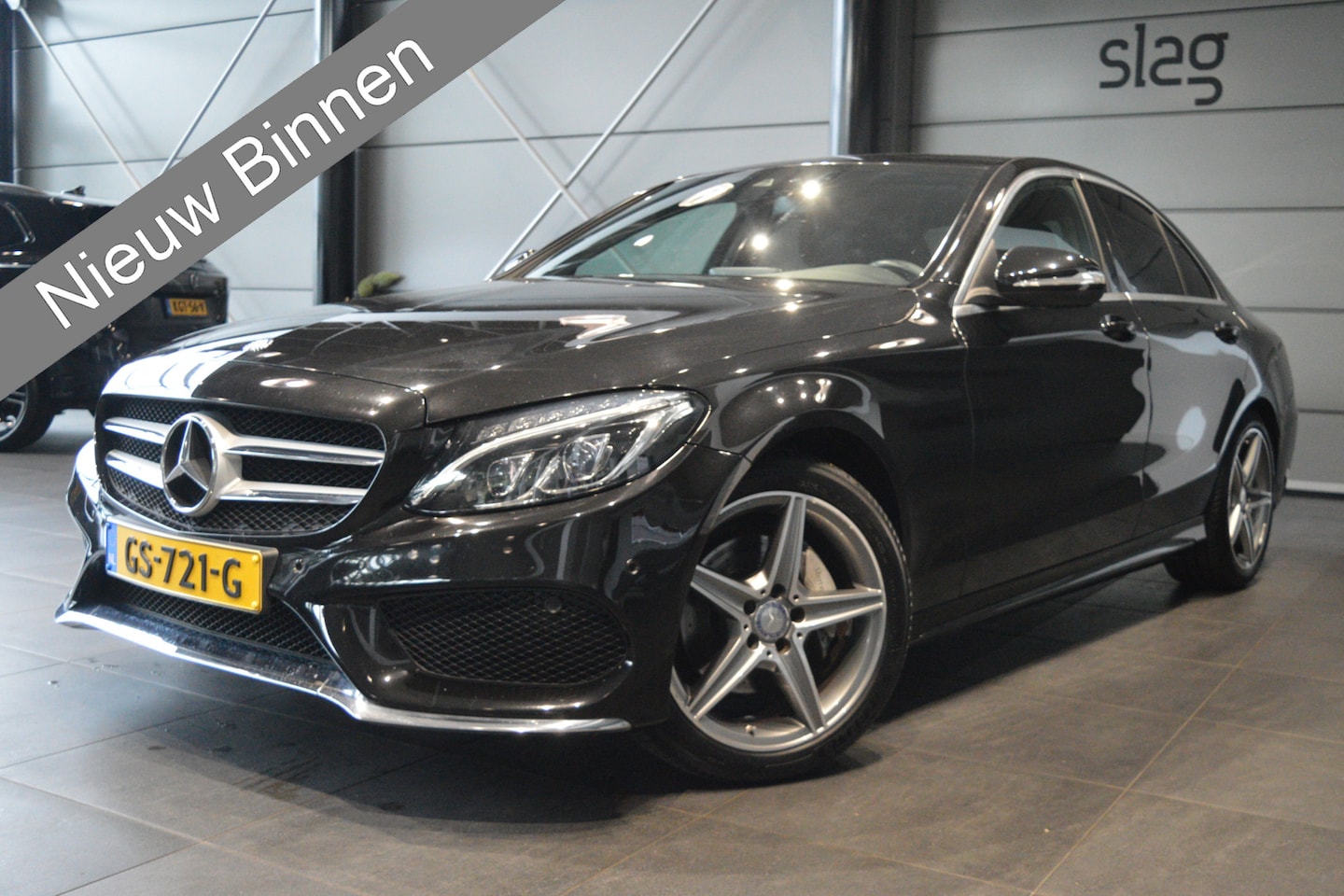 Mercedes-Benz C-klasse - 180 AMG Pakket leer camera cruise trekhaak 18 inch !! - AutoWereld.nl