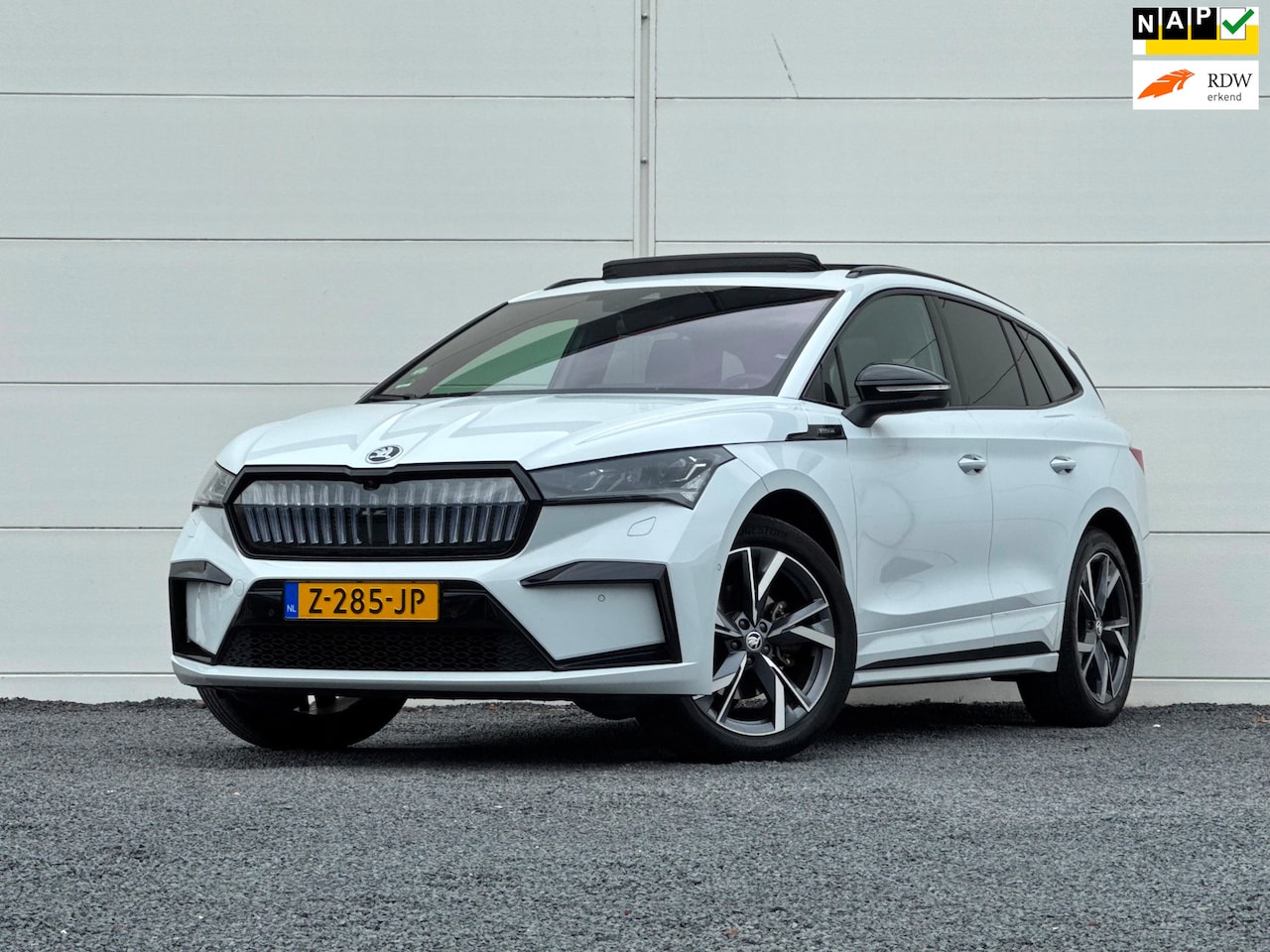 Skoda Enyaq iV - 60 Sportline Org NL Pano Hud Canton Warmtepomp SOH 93% Crystal Grille 360 Camera Stoelverw - AutoWereld.nl