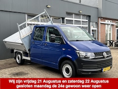 Volkswagen Transporter - 2.0 TDI L2H1 DC Euro 6 Kipper open laadbak Airco trekhaak 2200kg trekgewicht 1e eigenaar D