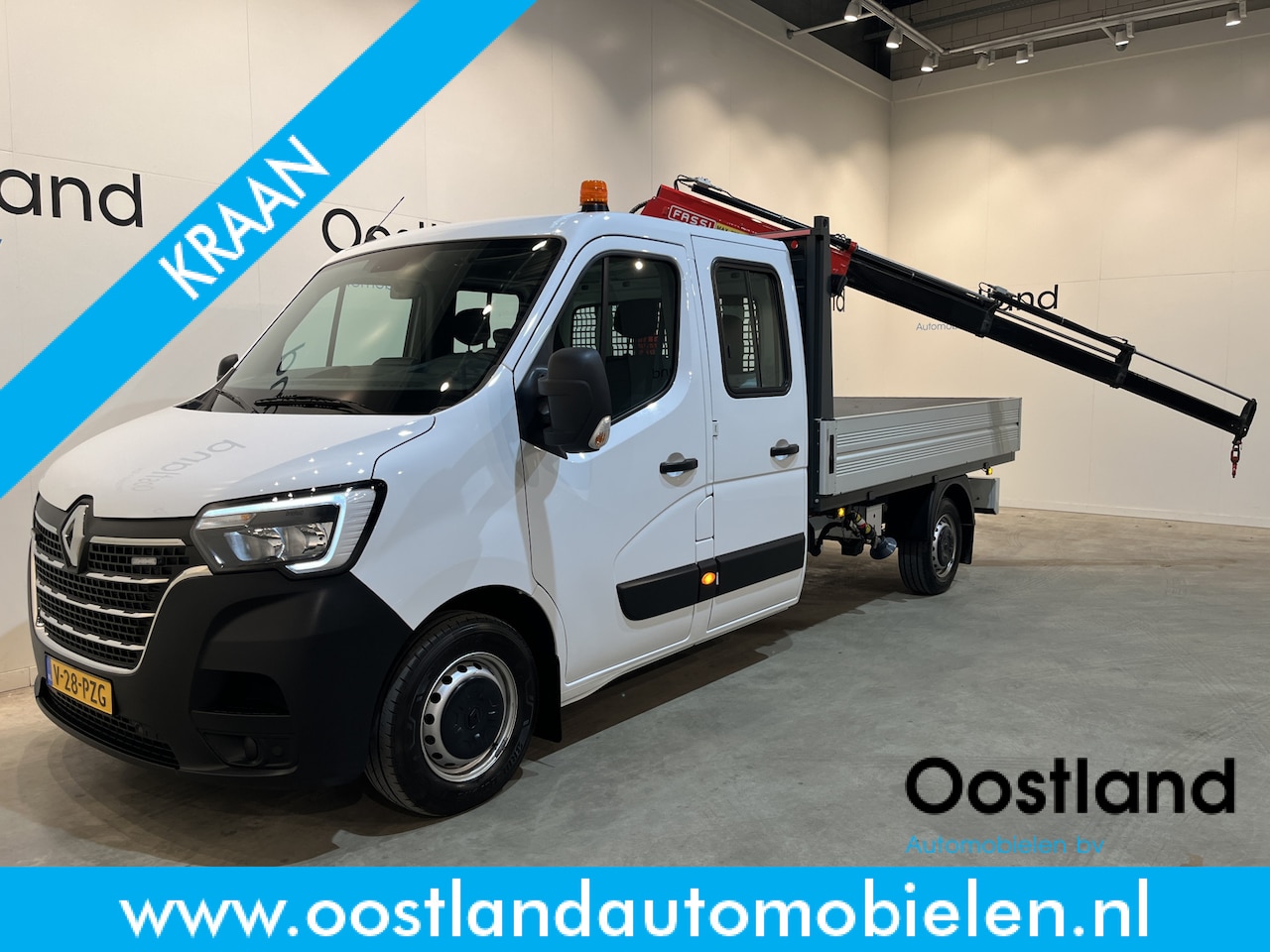 Renault Master - 2.3 dCi 145 PK L3 145 PK Open Laadbak / Fassi Kraan / Euro 6 / Airco / Trekhaak / Cruise C - AutoWereld.nl