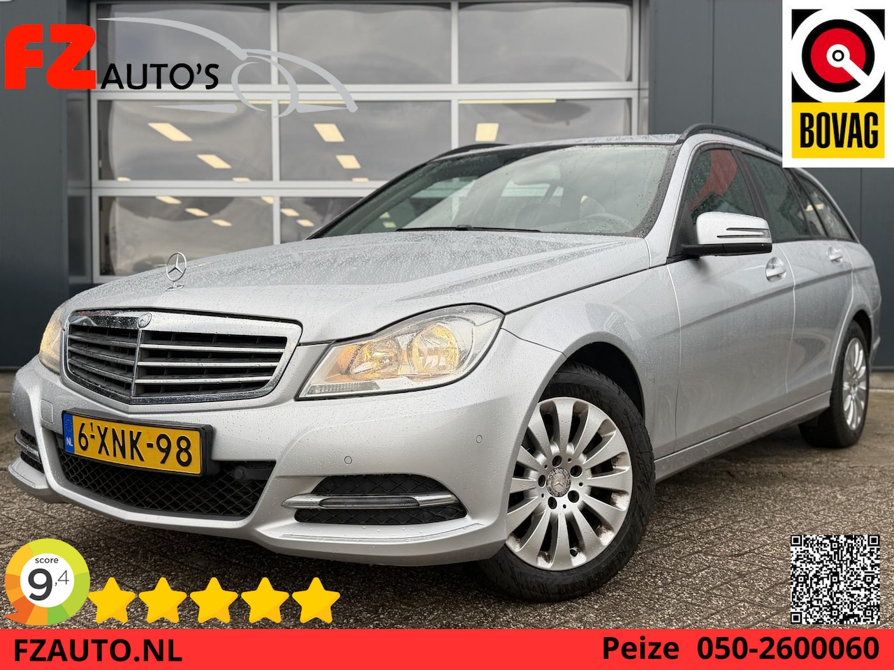 Mercedes-Benz C-klasse Estate - 180 Ambition Elegance - Navigatie - Stoelverwarming - Trekhaak - AutoWereld.nl