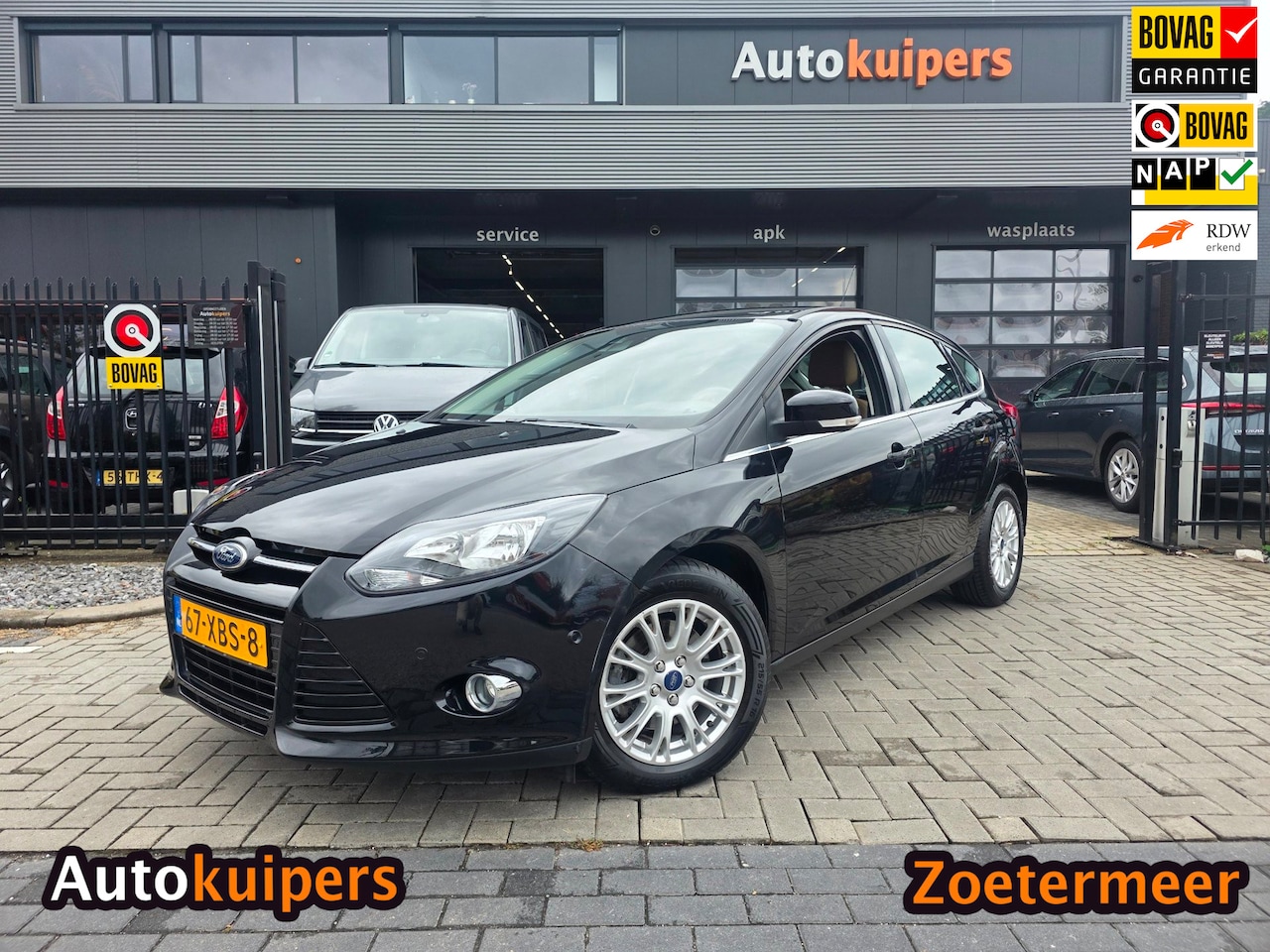 Ford Focus - 1.6 EcoBoost Titanium | Slechts 58.981 km! | Met o.a. bruin lederen bekleding, navigatie, - AutoWereld.nl