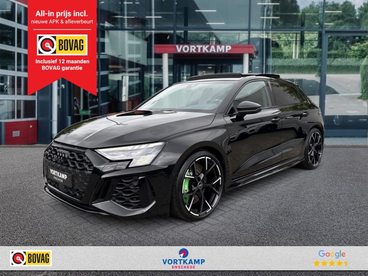 Audi RS3 - 2.5 TFSI QUATTRO HULK EDITION PANO-DAK/LEDER/CAMERA/BenO/ELEK-KLEP/ALCAN-STUUR - AutoWereld.nl