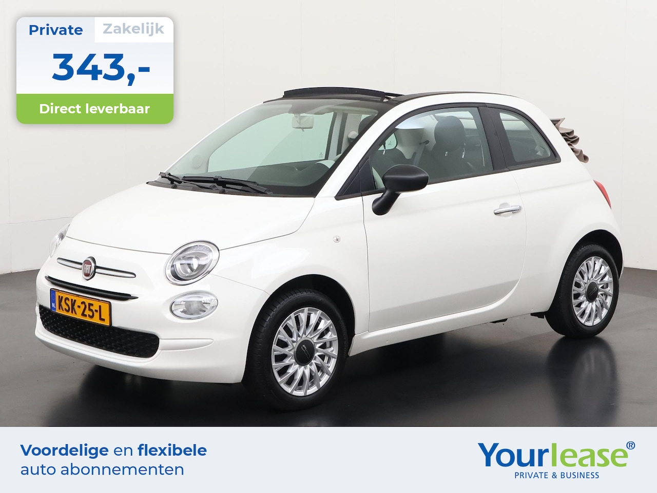 Fiat 500 C - 1.0 Hybrid | All-in 343,- Private Lease | Direct uit voorraad - AutoWereld.nl