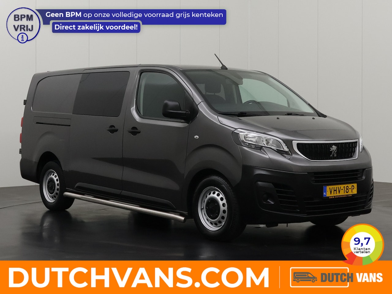 Peugeot Expert - 2.0BlueHDI 120 Long Premium Dubbele Cabine | Airco | Cruise | privacy Glass - AutoWereld.nl