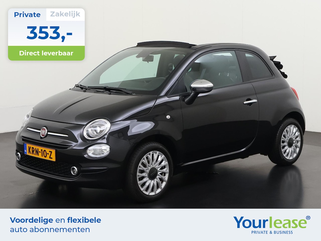 Fiat 500 C - 1.0 Hybrid | All-in 353,- Private Lease | Direct uit voorraad - AutoWereld.nl