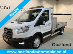 Ford Transit - 350 2.0 TDCI L2 Trend RWD Open Laadbak / Maxilift kraan / Euro 6 / Trekhaak 3.000 KG / Dub