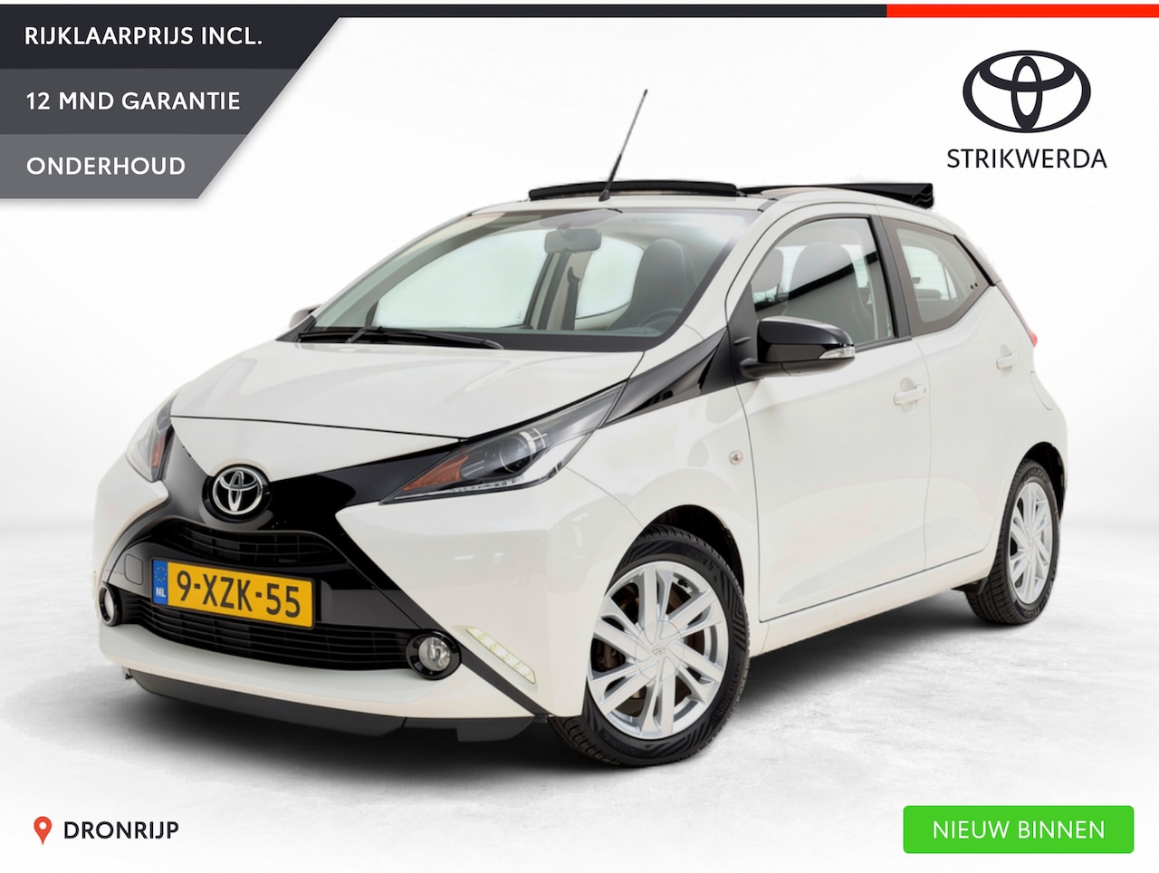 Toyota Aygo - 1.0 VVT-i x-wave | Elektrisch Vouwdak | Airco | All Seasons | Camera | Half-leer - AutoWereld.nl