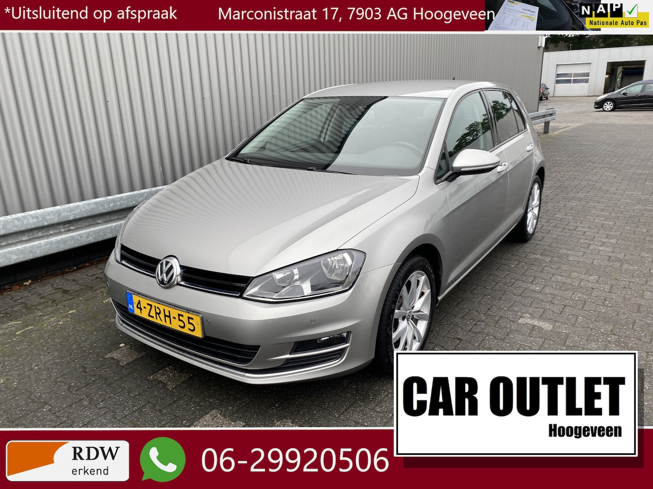 Volkswagen Golf - 1.2 TSI Highline 163Dkm.NAP, Alc/Stof, Clima, Navi, CC, PDC & Cam, LM, – Inruil Mogelijk – - AutoWereld.nl