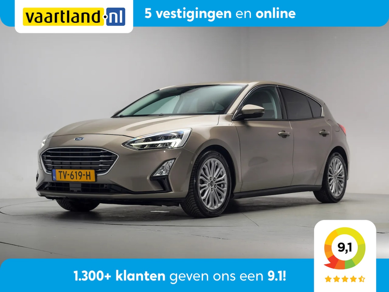 Ford Focus - 1.0 EcoBoost 125pk Titanium Business [ LED B&O Navi Stuur-&Stoelverwarming ] - AutoWereld.nl