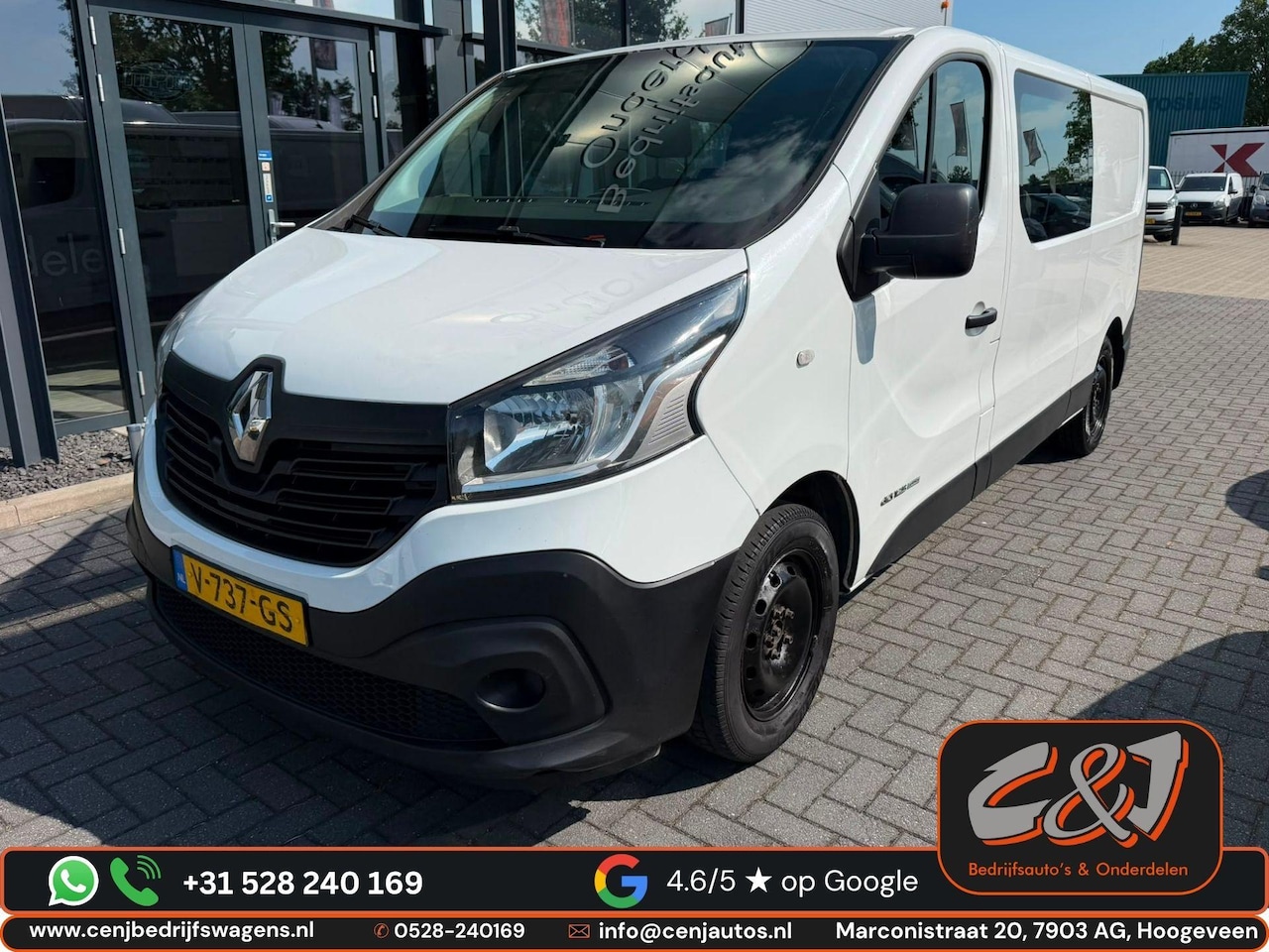 Renault Trafic - 1.6 dCi T29 L2H1 Comfort Energy Dubbelcabine, zijschade, airco, cruise, navi, MARGE - AutoWereld.nl