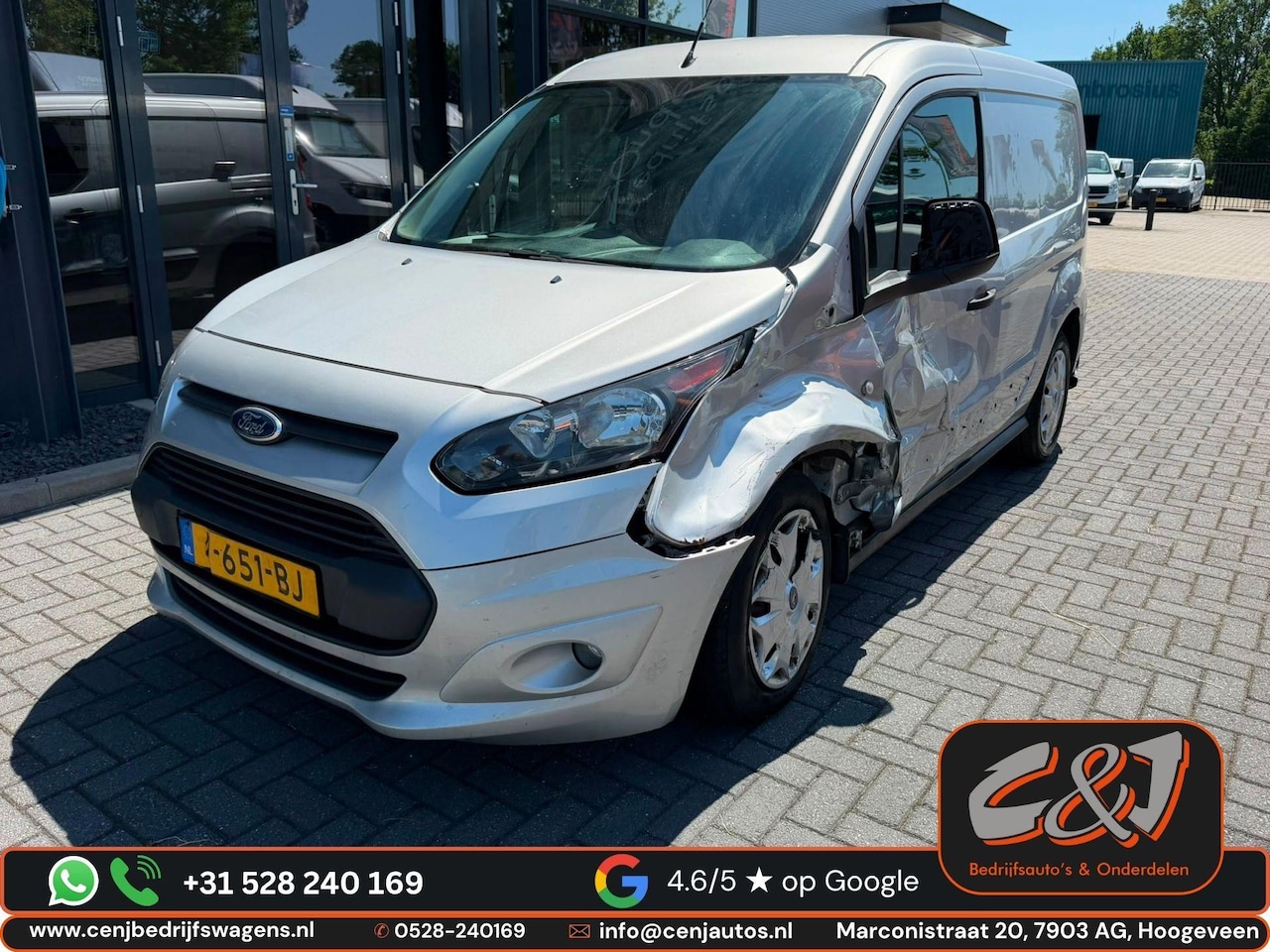 Ford Transit Connect - 1.5 TDCI L1 Trend rondom schade, airoc, cruise, navi, trekhaak, btw - AutoWereld.nl