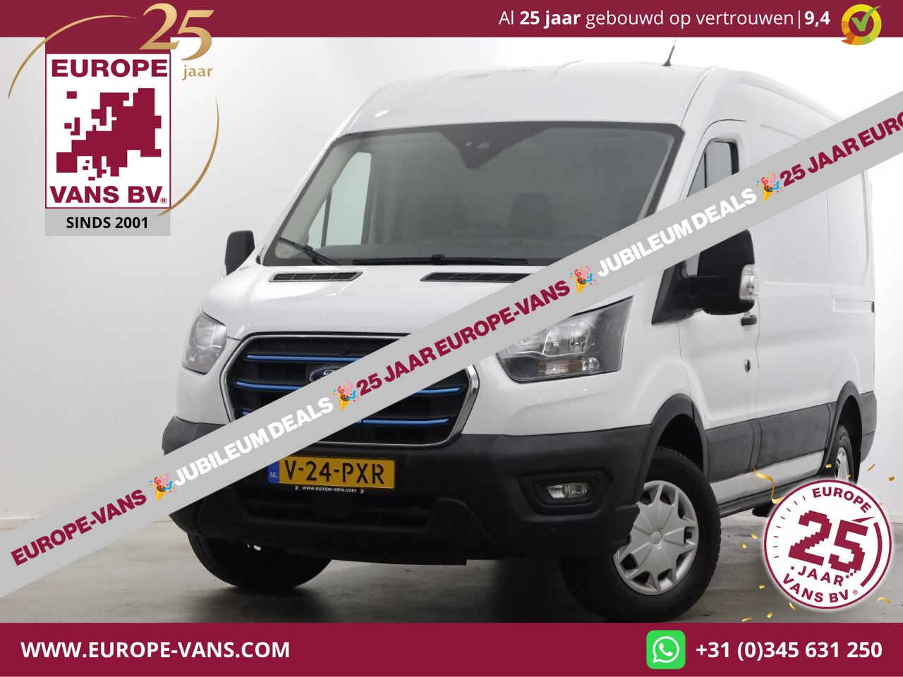 Ford E-Transit - 350 L2H2 68 kWh Trend WLTP Range 317km 100% Elektrisch SOH 96,1% 11-2023 - AutoWereld.nl