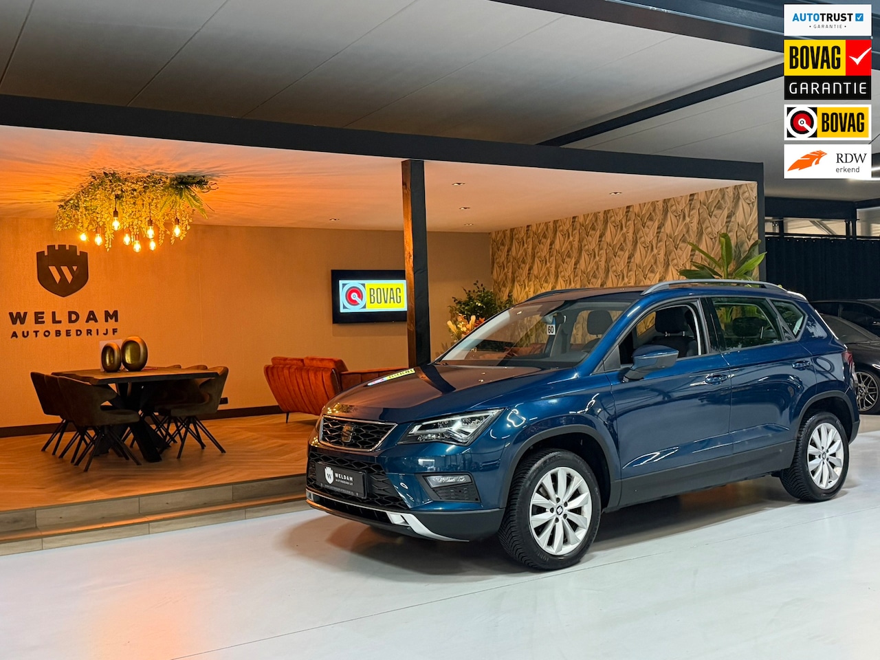 SEAT Ateca - 1.0 EcoTSI Style Edition|Lava Blue|Dealer Onderhouden|AllSeason|Virtual Cockpit|LED|Navi|C - AutoWereld.nl