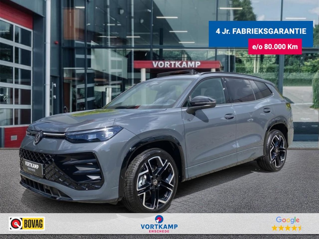 Volkswagen Tayron - 1.5 eTSI R-LINE 7PERS. TREKHAAK/LEDER/CAMERA/PANO-DAK/ELEK-KLEP/ACC/HUD/STOELVERW - AutoWereld.nl