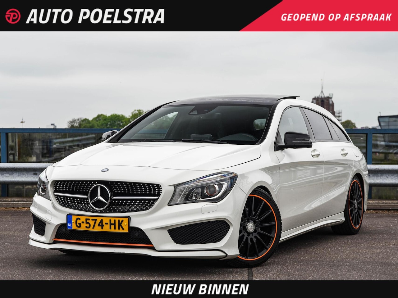 Mercedes-Benz CLA-klasse Shooting Brake - 200 OrangeArt AMG Night Edition 156 PK | Panoramadak | Bi-xenon | Camera | Stoelverwarming - AutoWereld.nl