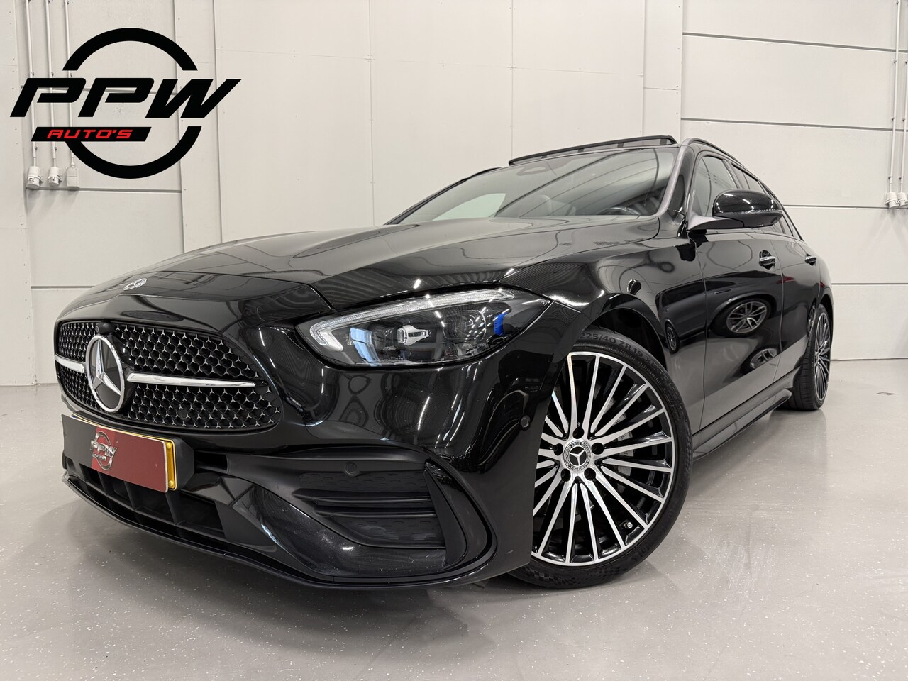 Mercedes-Benz C-klasse Estate - 200 AMG Line PANO/HEAD-UP/VOL-LEER/LASER-LED/360CAMERA/19"AMG/MEMORY+MASSAGE/KEYLESS/CARPL - AutoWereld.nl