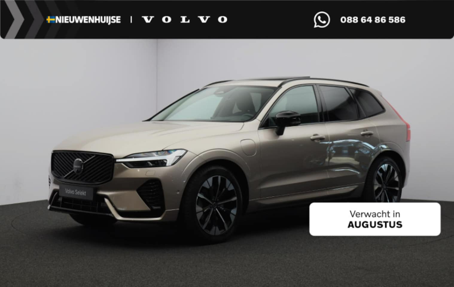 Volvo XC60 - 2.0 T6 Plug-in hybrid AWD Ultra Dark | SOH:100% | Trekhaak | Luchtvering | Head-up display - AutoWereld.nl