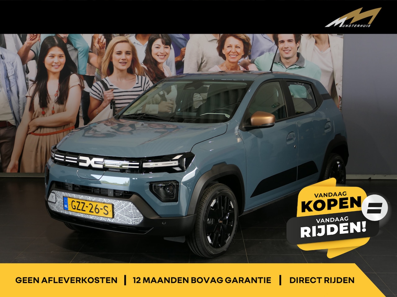 Dacia Spring - Extreme 65 26.8 kWh *Incl. Snellader!* *SOH 96,6%* - Occasion Lease vanaf €374 p/m - Senso - AutoWereld.nl